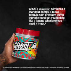 Ghost Legend gym scene suggesting focus and pump potential