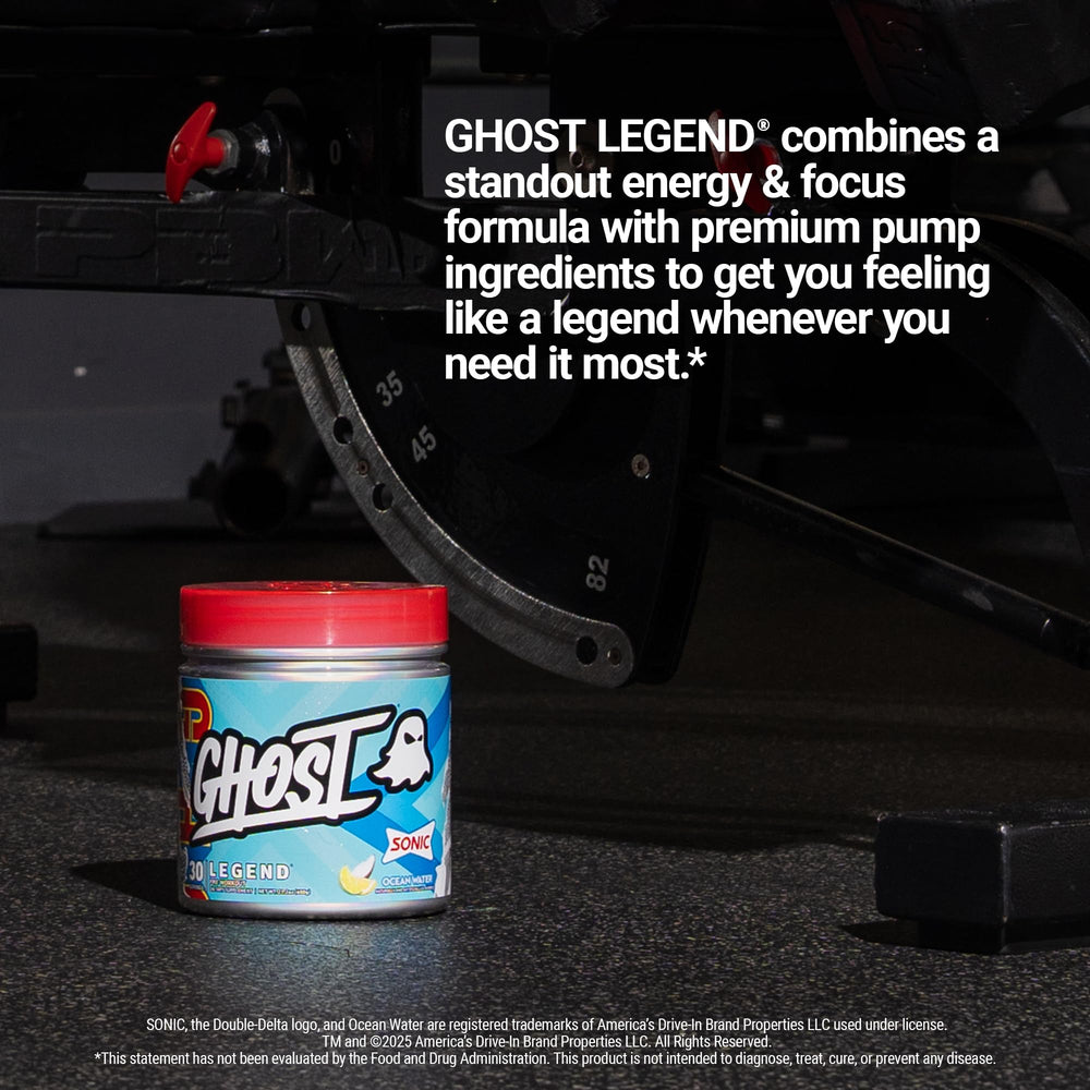 GHOST Legend NeuroFactor and citrulline close-up highlights focus and pumps