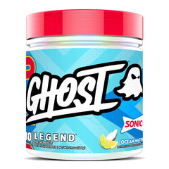 GHOST Legend pre-workout powder jar with clear label for reliable dosing