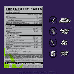 Ghost Legend vegan ingredients list emphasizing clean energy potential.