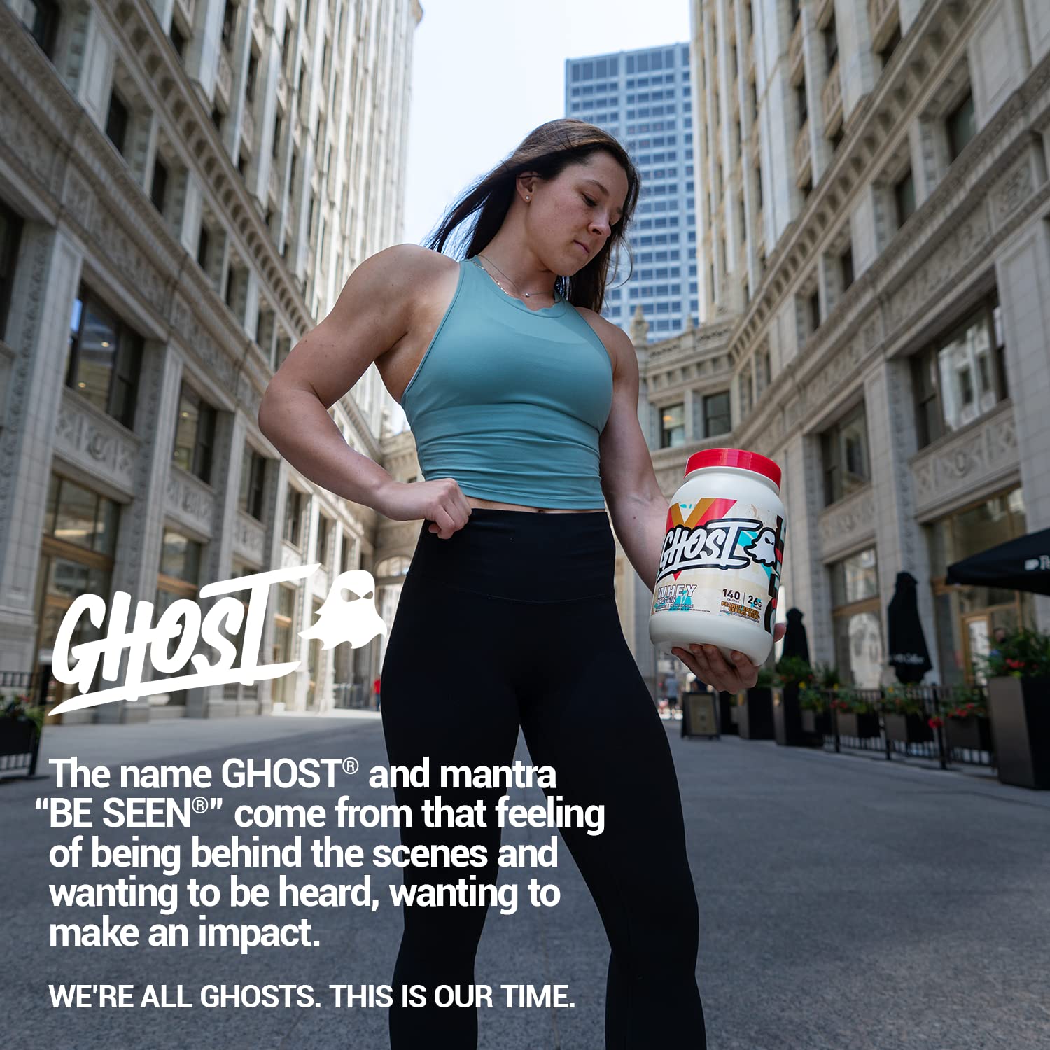 Uses for GHOST Whey include shakes, smoothies, and baking