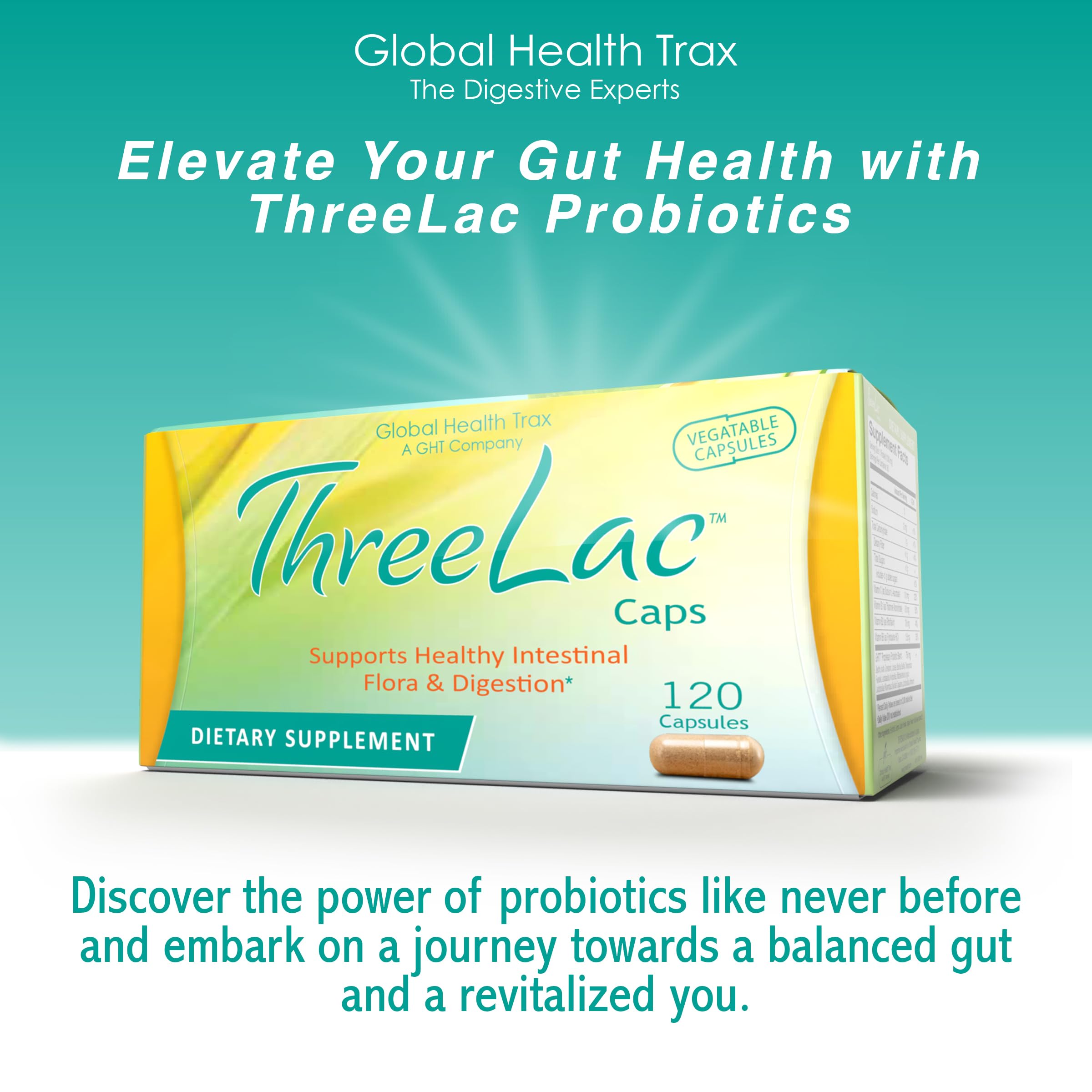 GHT Global Health Trax packaging communicates digestive health benefits