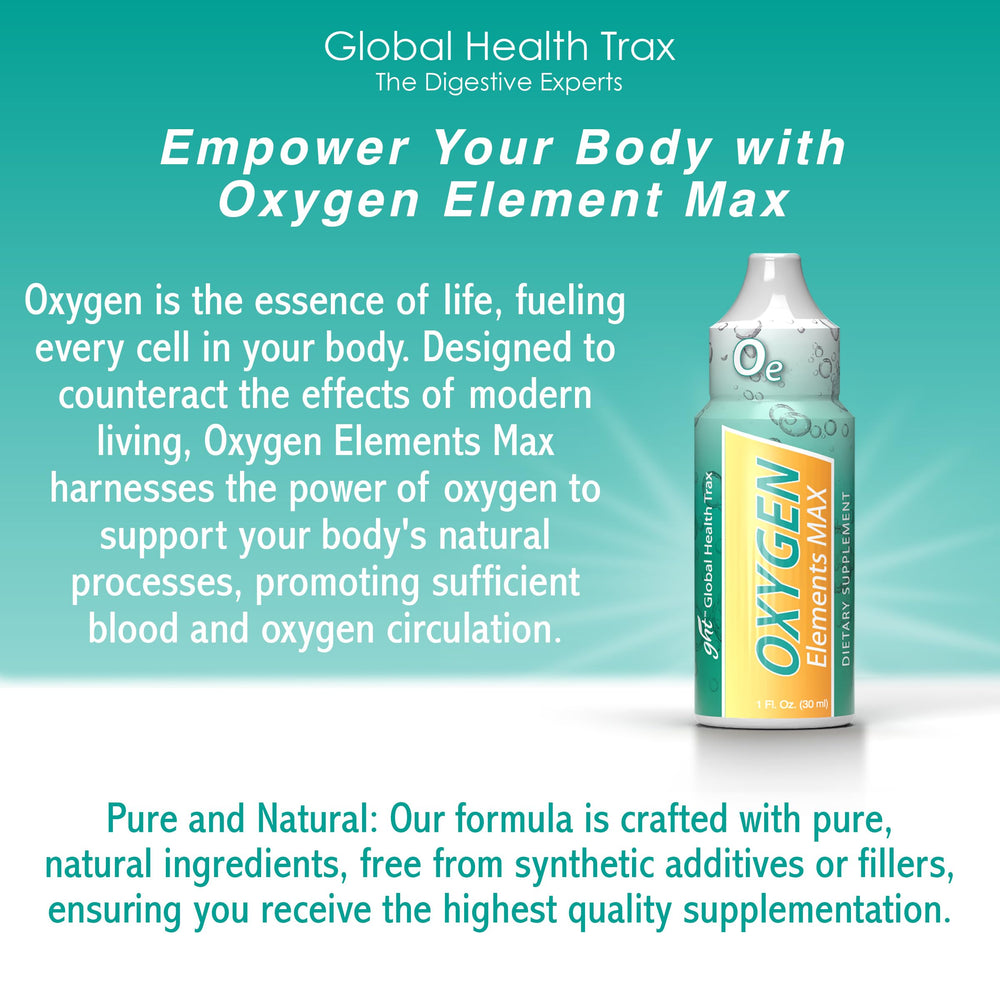 GHT Oxygen Elements Max bottle side view highlighting compact bottle for on-the-go support.