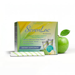 Global Health Trax SevenLac Apple Probiotic Powder Packets for daily gut support.