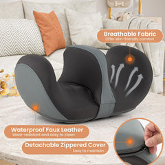 Giantex waterproof faux-leather cover supports long-lasting hygiene.
