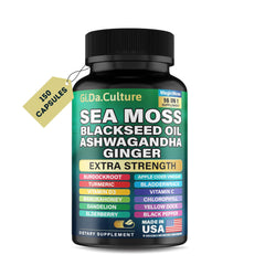 Gi.Da.Culture Sea Moss Capsules bottle for daily vitality with vegan purity