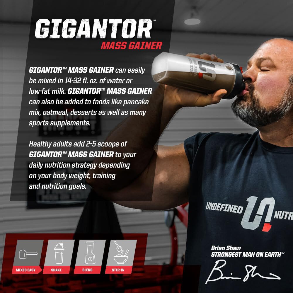 Gigantor Mass Gainer vanilla pancake addition for an easy calorie boost