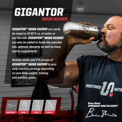 Gigantor Mass Gainer vanilla pancake addition for an easy calorie boost