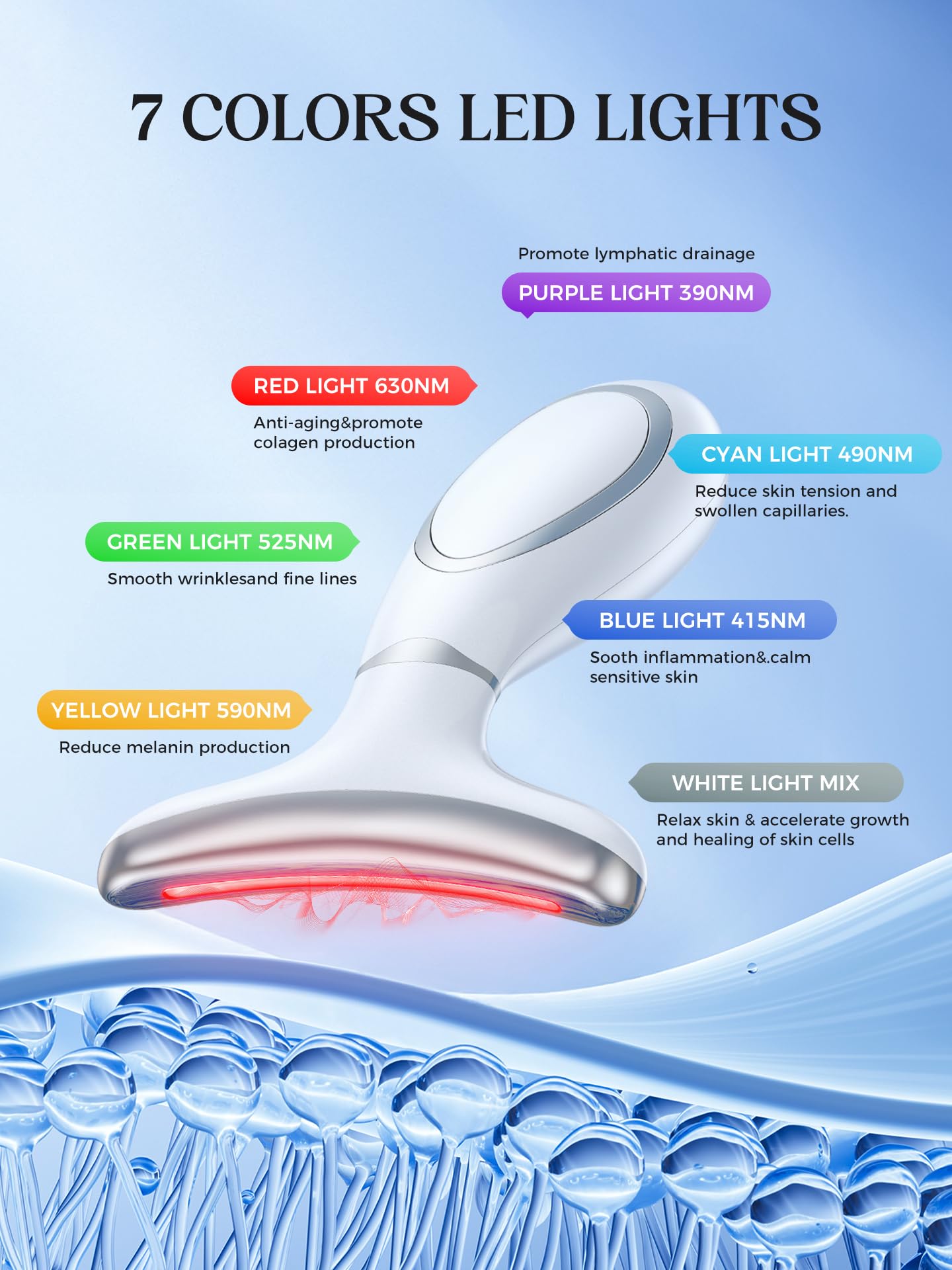 GIHWRRI heat and vibration beauty tool for relaxing sessions and enhanced absorption