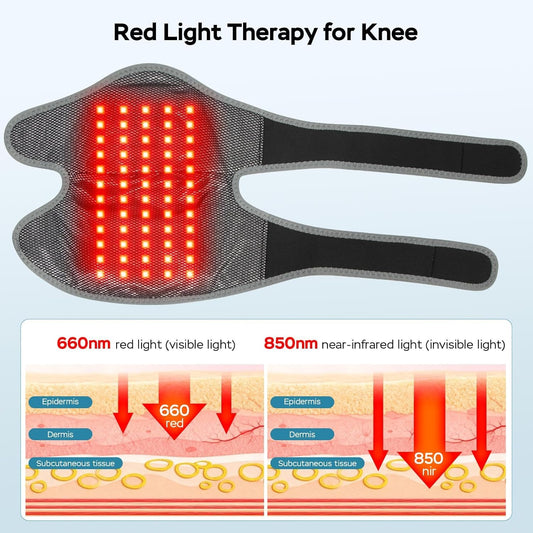 GINEKOO knee massager side view demonstrating portability and ergonomic fit