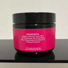 Ginger's Miracle Cream texture showcase highlighting deep moisturization