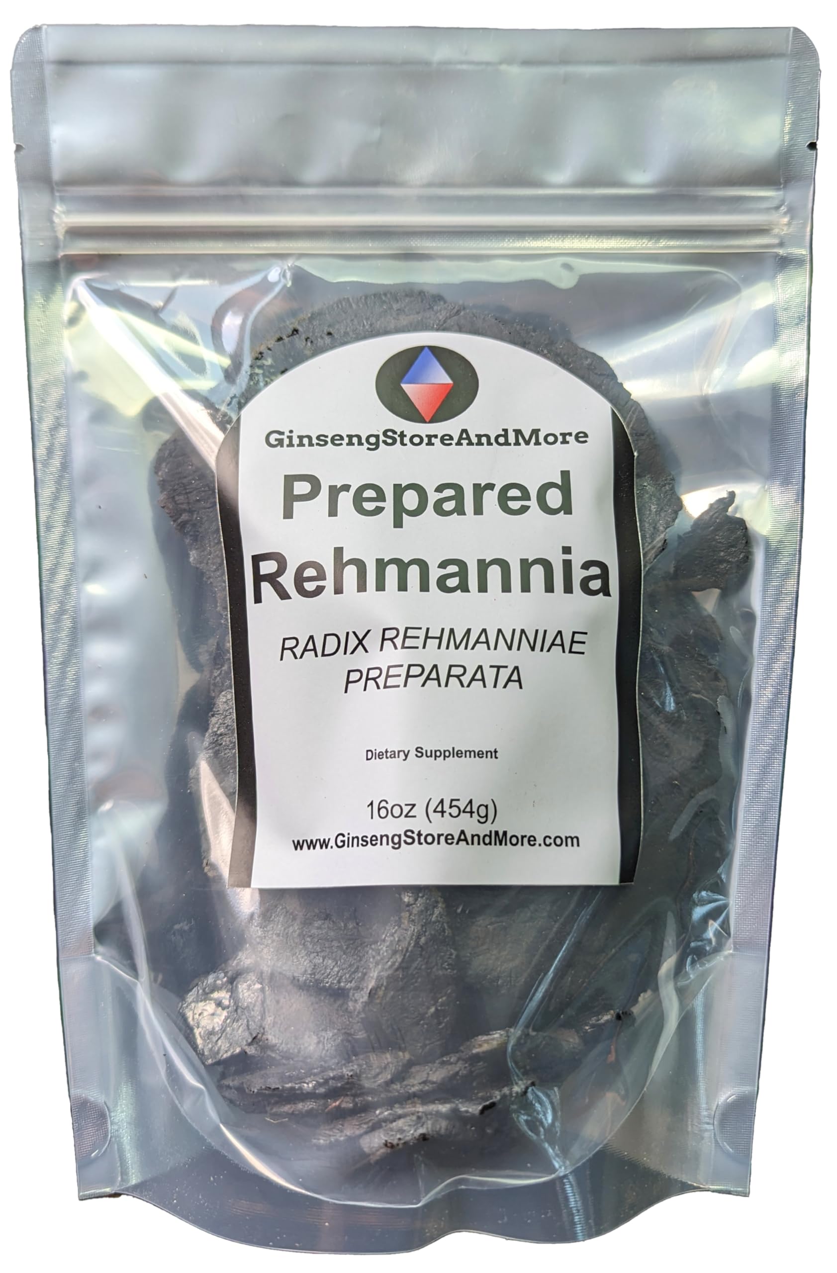 GinsengStoreAndMore Rehmannia label front shows preservative-free vegan formula