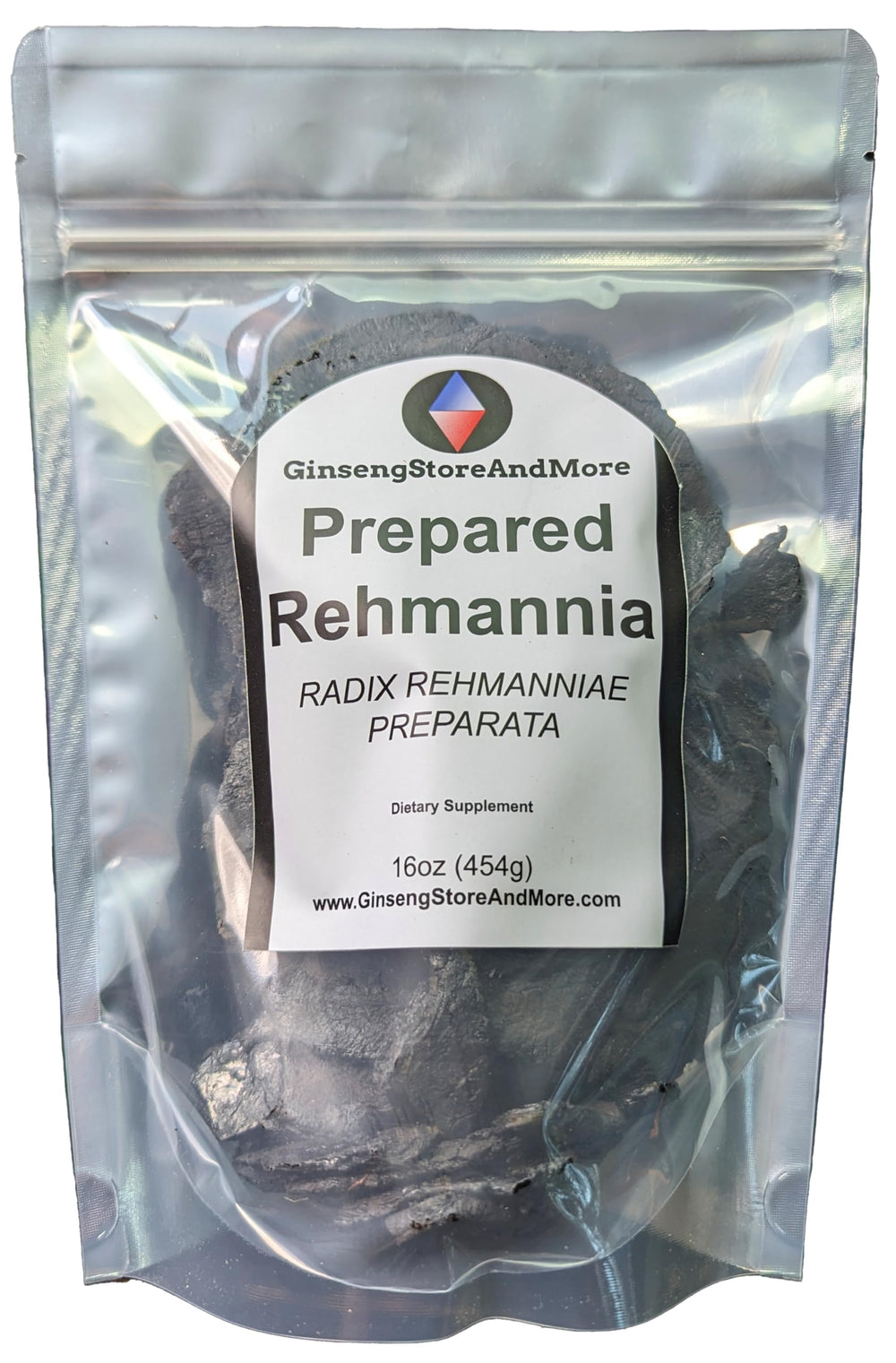 GinsengStoreAndMore Rehmannia label front shows preservative-free vegan formula