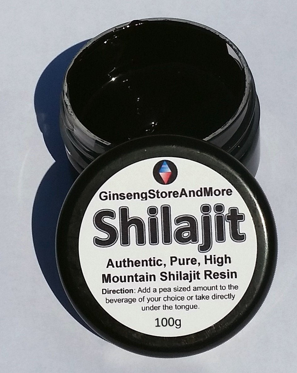 GinsengStoreAndMore shilajit lab-tested banner indicates potency.