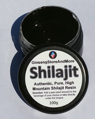 GinsengStoreAndMore shilajit lab-tested banner indicates potency.