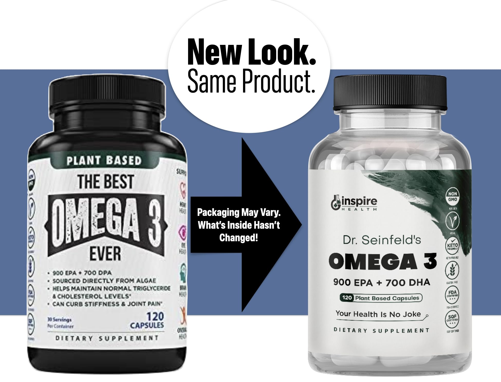GINSPIRE NUTRITION algae omega-3 capsules close-up