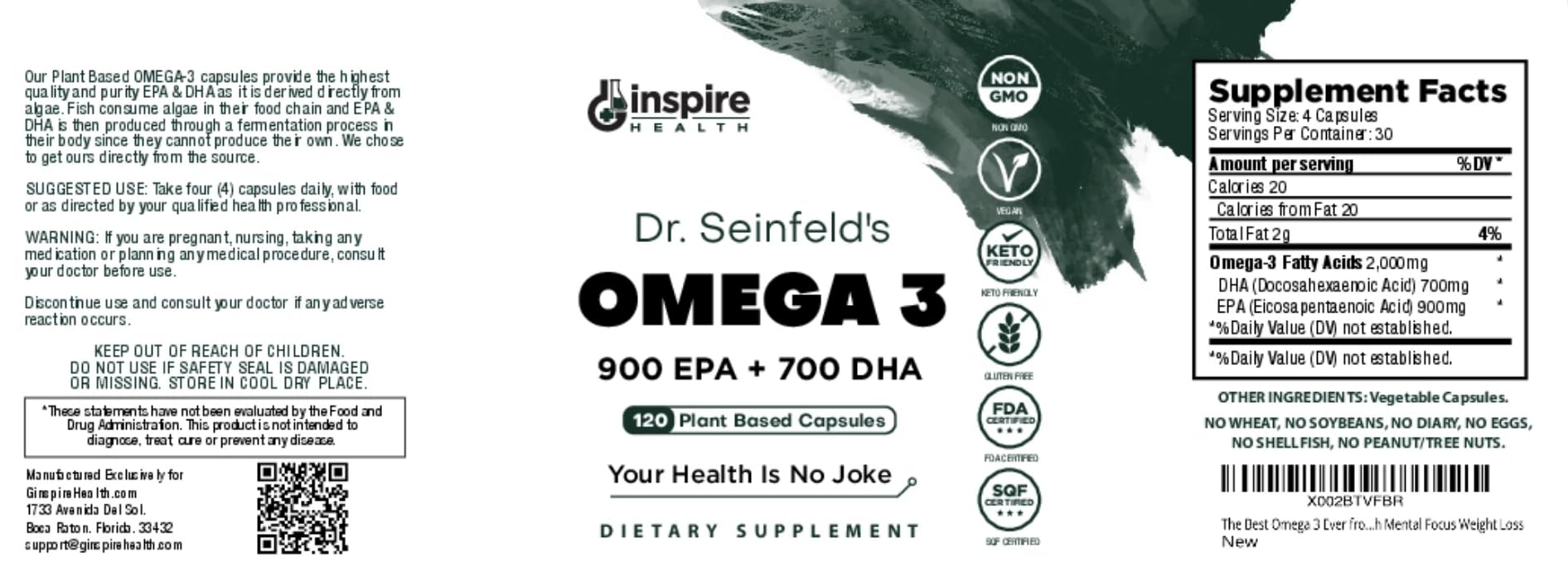 Sustainability icon for GINSPIRE NUTRITION omega-3 product
