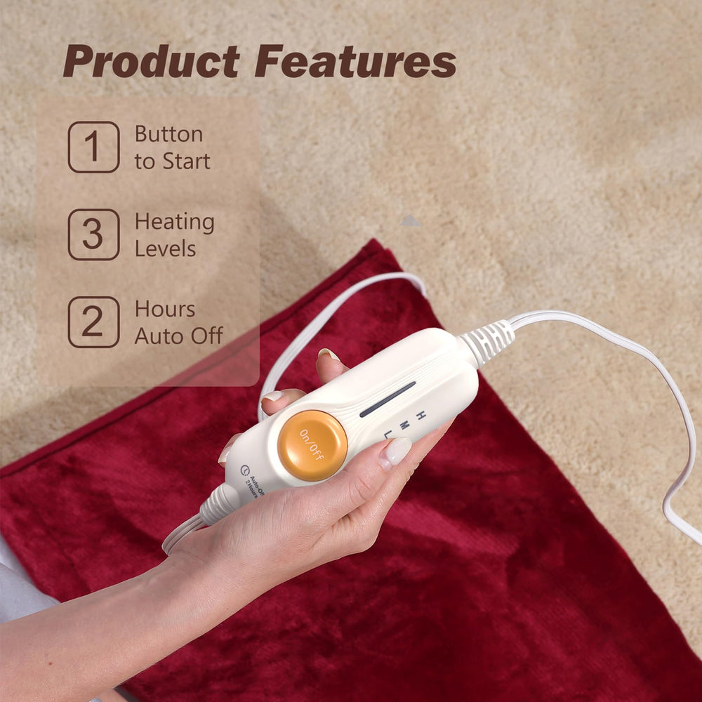 Gintao heated pad includes overheating protection for safer use.