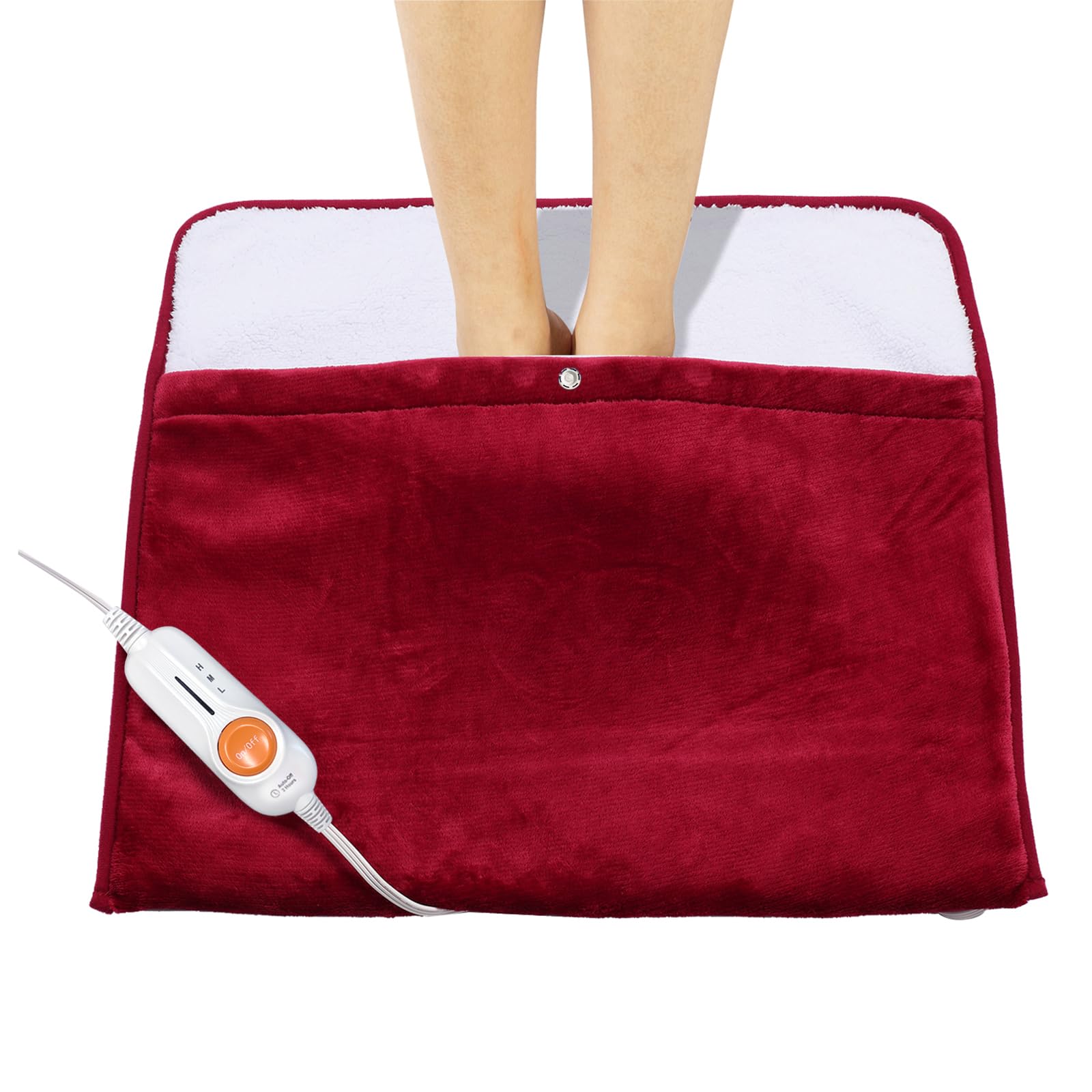 Gintao foot warmer close-up shows soft flannel for skin-friendly warmth.