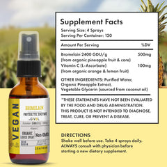GIVOL bromelain pineapple extract label close-up showing clean ingredients