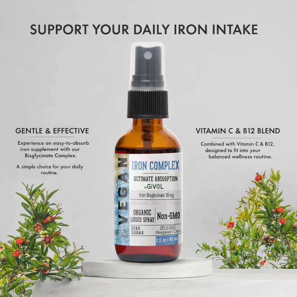 GIVOL Iron bisglycinate 18mg close-up of ingredients