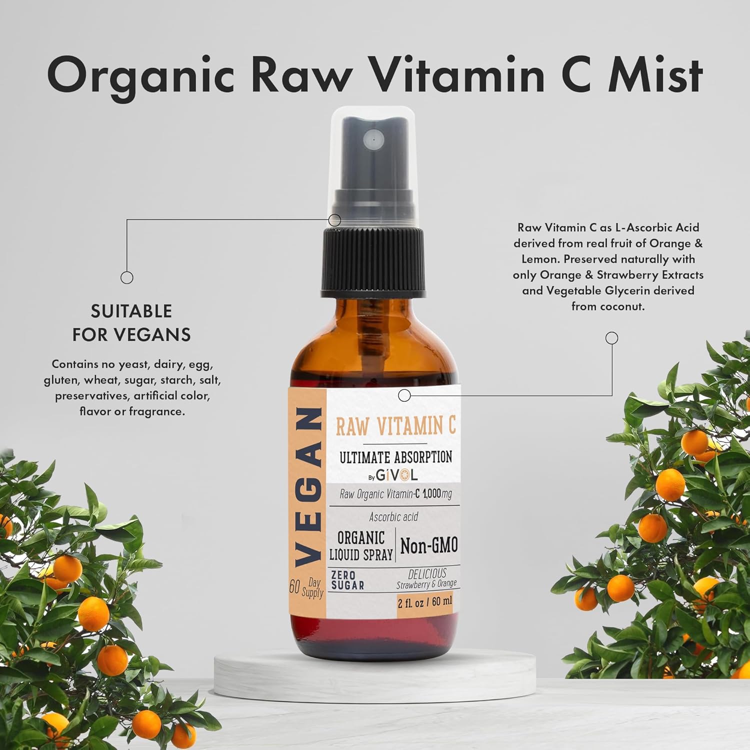 GIVOL Vitamin C spray mist in action for quick application
