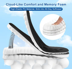 Giwytey 4D Cloud Insole inserted in dress shoes supporting comfortable wear.