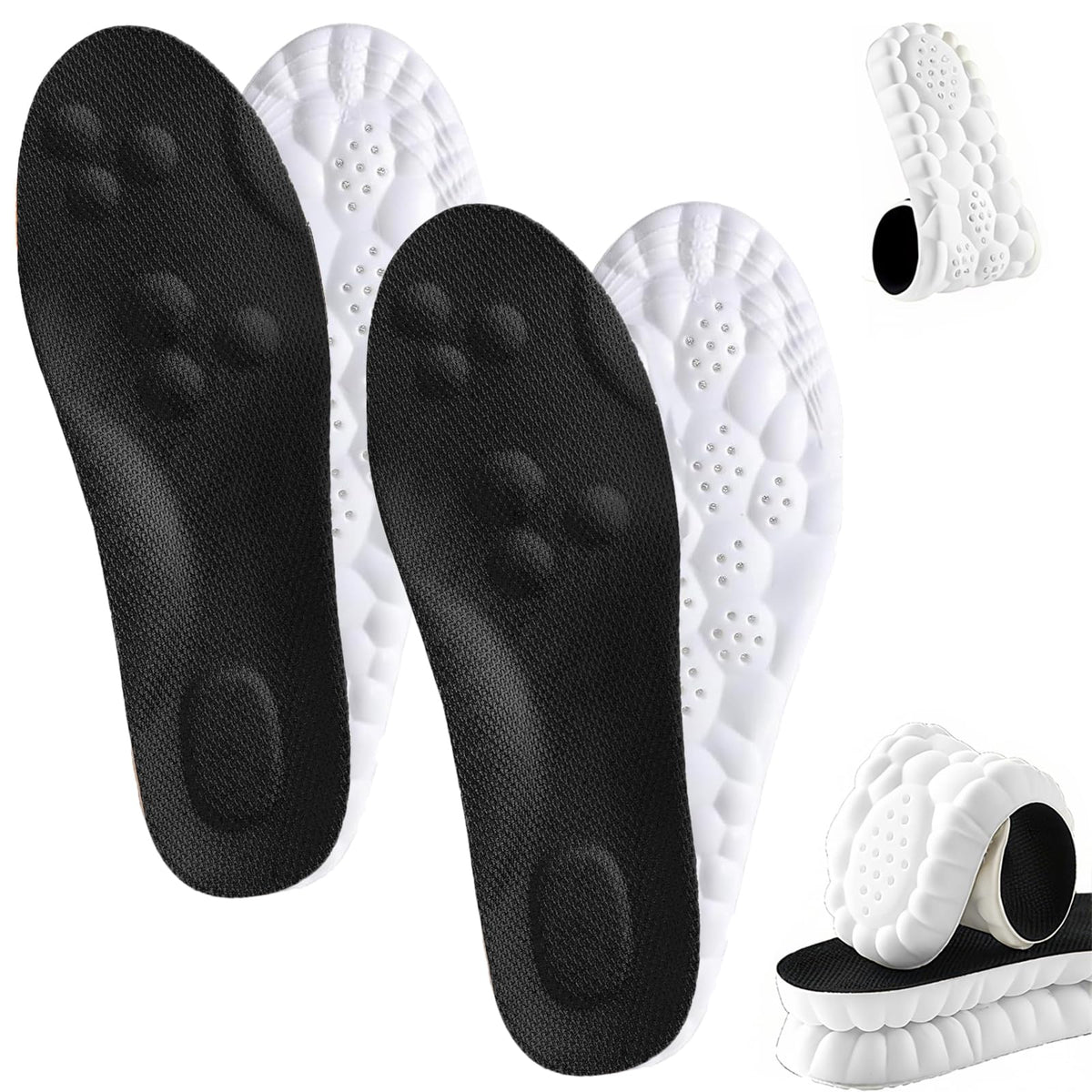 Giwytey 4D Cloud insoles with memory foam for all-day cushioning