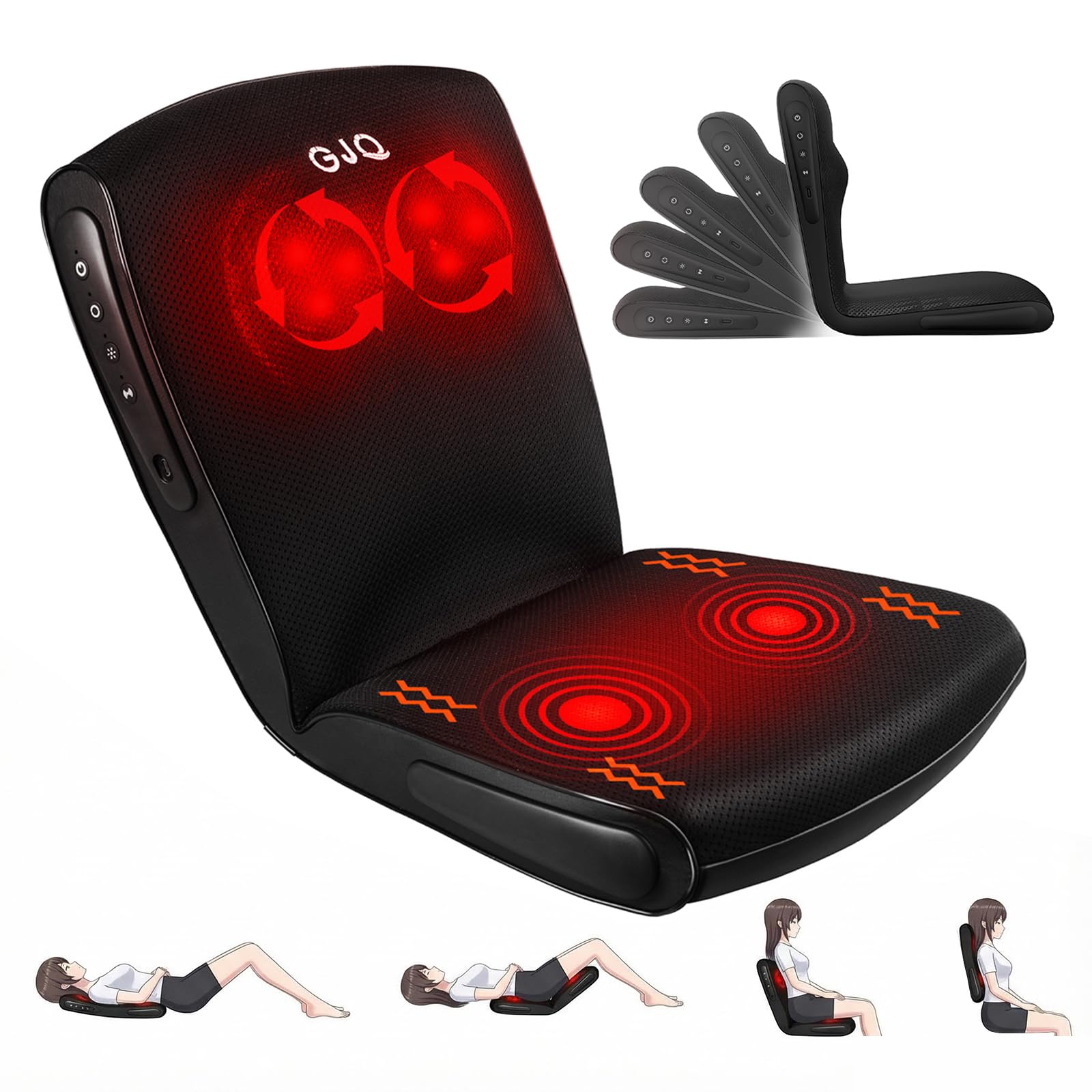 GJQ multi-functional massager chair backpad for chair comfort and targeted relief.
