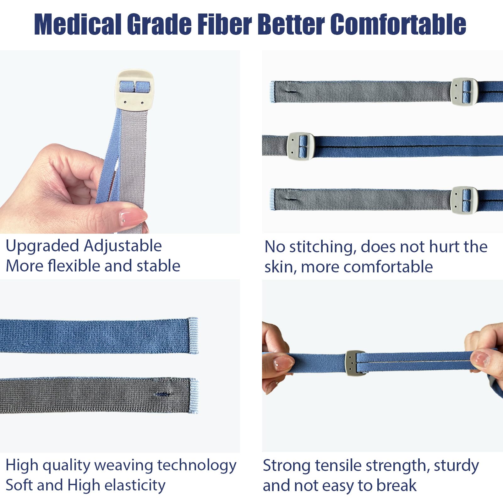 GJX Airfit P10 compatible headgear strap in soft elastic fabric.