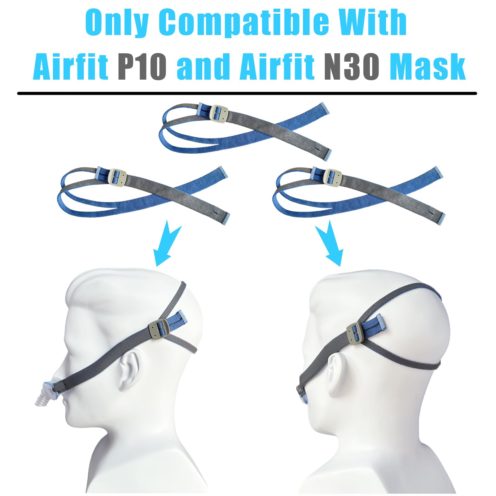GJX Airfit N30 compatible strap offers gentle stability.