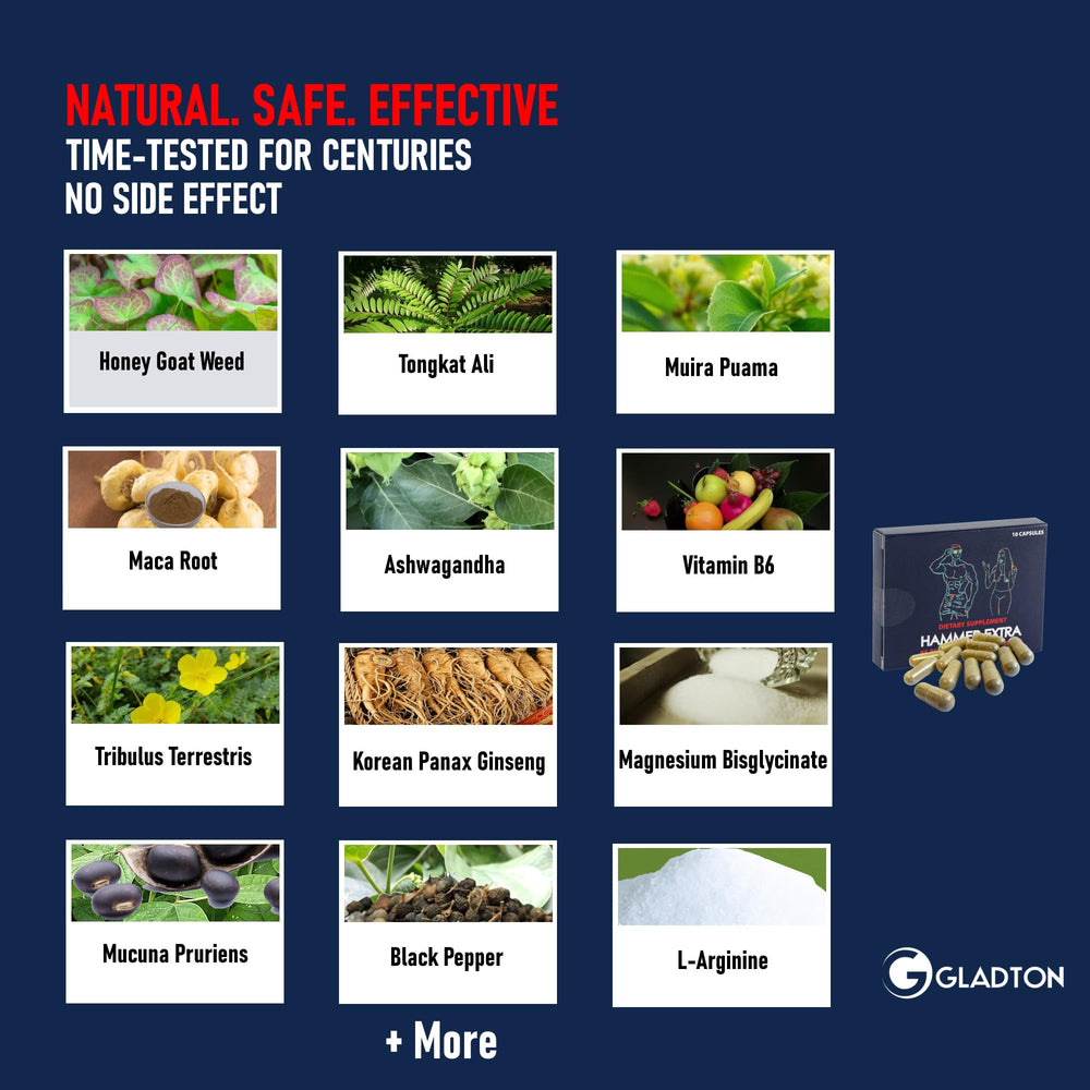 GLADTON Hammer Extra packaging highlights gluten-free, clean ingredients for everyday vitality.