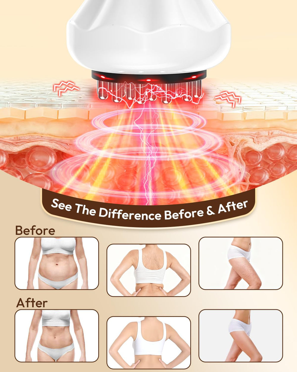 Glamesty device combines heat and vibration for soothing sessions.