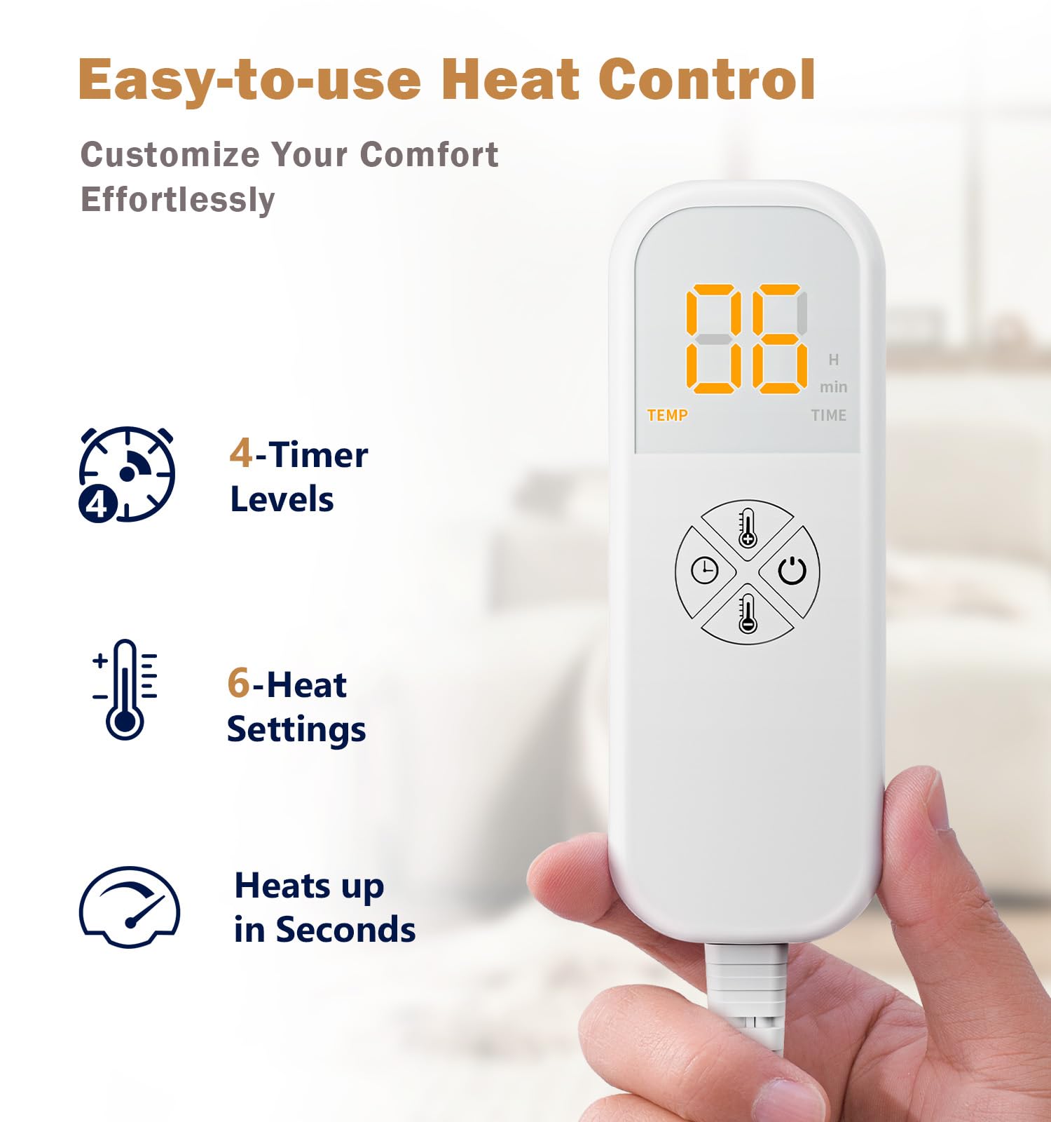 Glamigee heating pad with auto-off for safe, restful use.