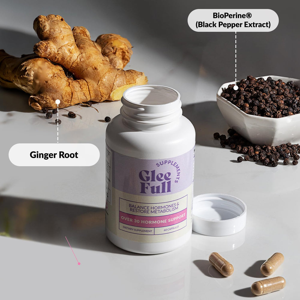 GLEEFULL SUPPS GleeFull Over 30 capsules closeup for reference.