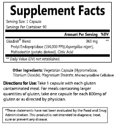 GliadinX capsules close-up highlighting AN-PEP enzyme for safer gluten-free meals