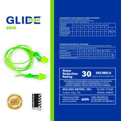Glide American-made foam earplugs emphasizing quality