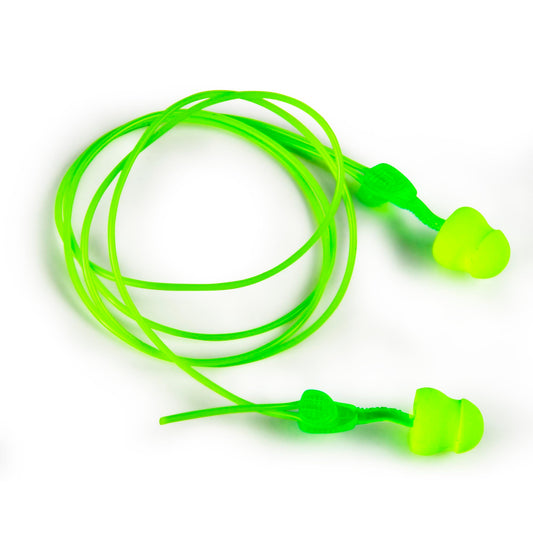 Glide corded foam earplug with twist-in action for a secure fit