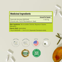 GliSODin brand logo close-up on packaging for trusted skincare supplement