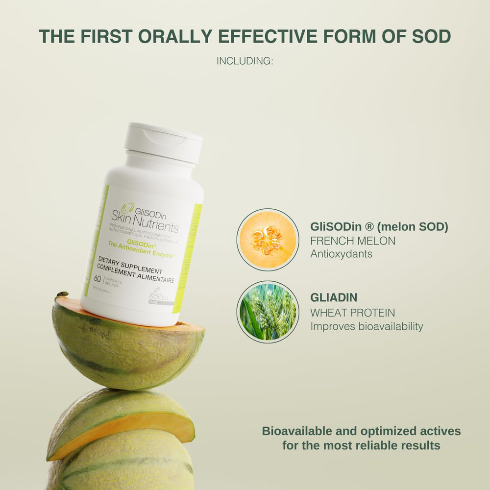 GliSODin Skin Nutrients clinical study graphic reflecting science backed formulation