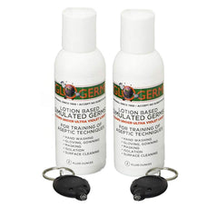 Glo Germ Mini Gel Kit bottle pour shows germ simulation for effective hand-washing practice
