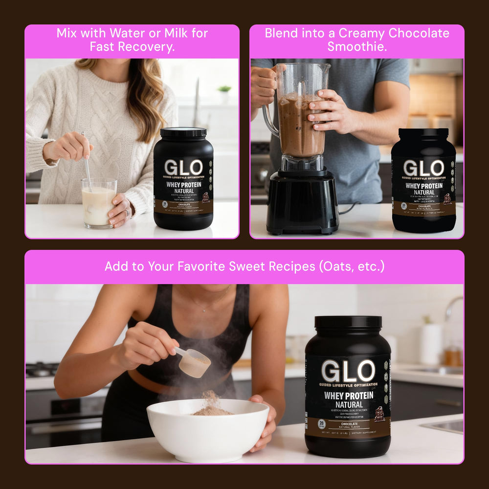 GLO premium whey filtration process near-visual hints at purity