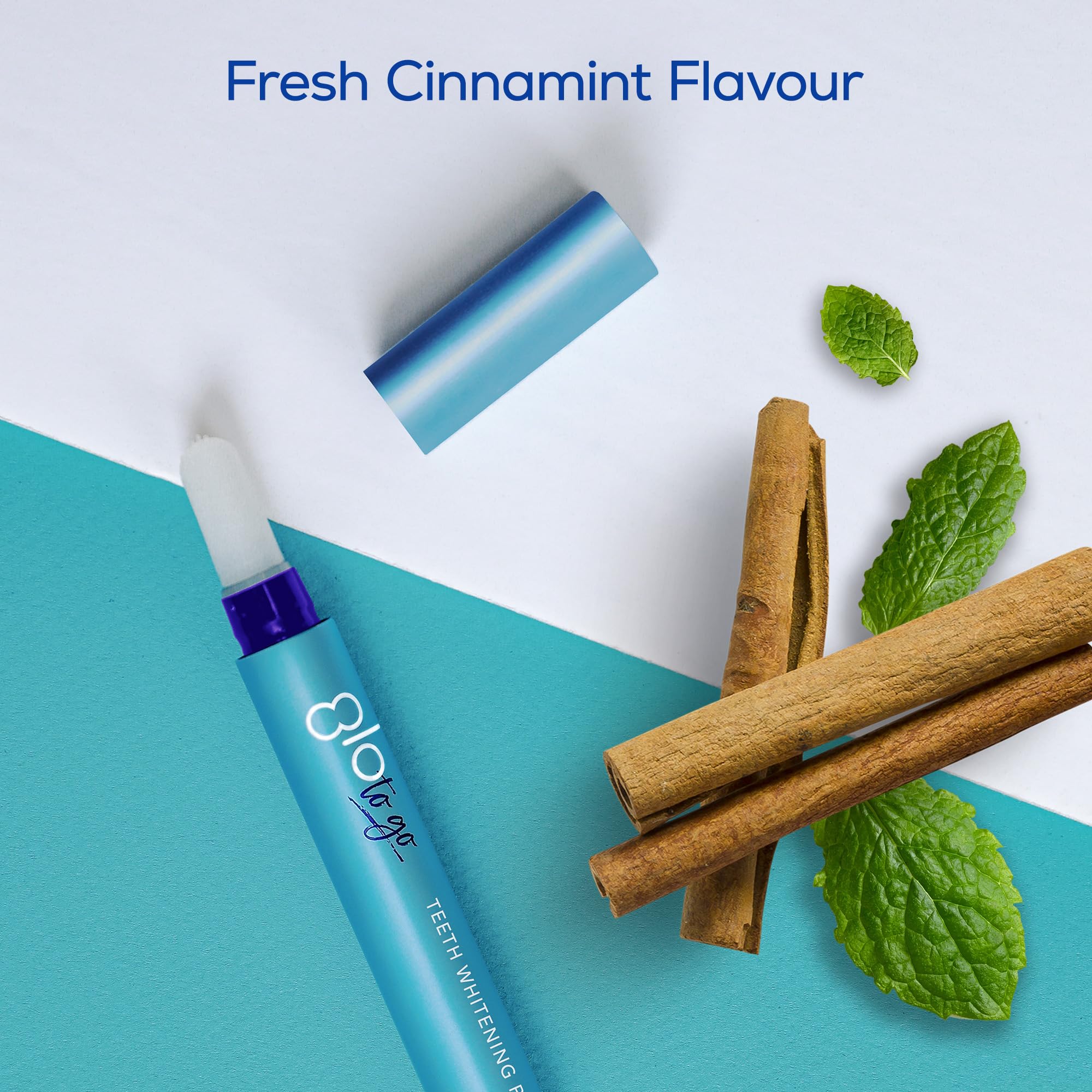 GLO Science Teeth Whitening Pen close-up showing precise gel tip.