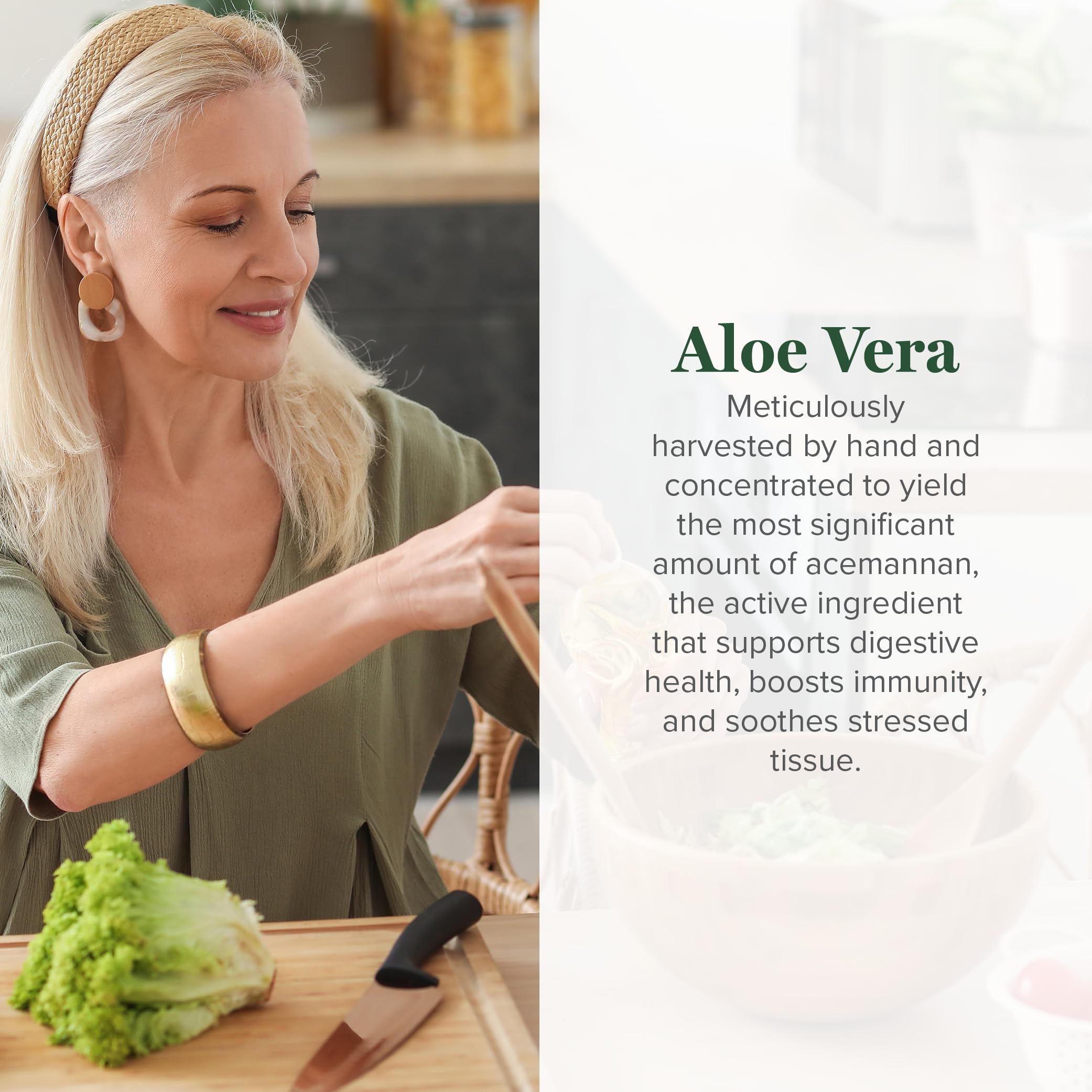 Global Healing Center Aloe capsules close-up; easy daily routine.