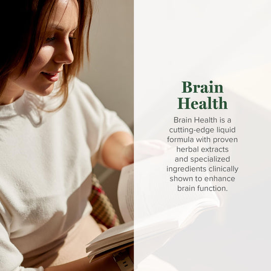 Global Healing Center Brain Health bottle side for on-the-go use.