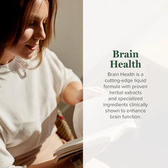 Global Healing Center Brain Health bottle side for on-the-go use.