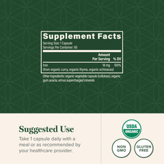 Global Healing Center curry leaf extract ingredient spotlights plant-based iron support.