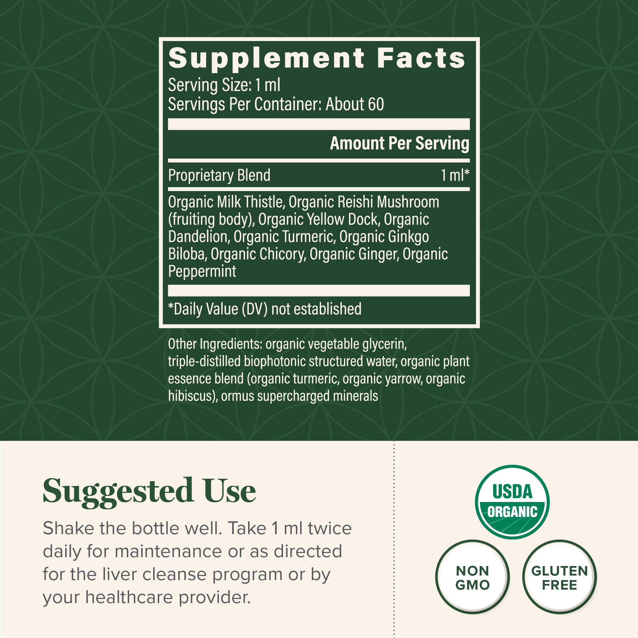 Global Healing Center Dandelion Root bottle emphasizes gentle cleansing support.