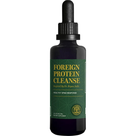 Global Healing Center Foreign Protein Cleanse bottle front highlights immune support potential.