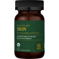 Global Healing Center iron liquid bottle pour supports energy and absorption.
